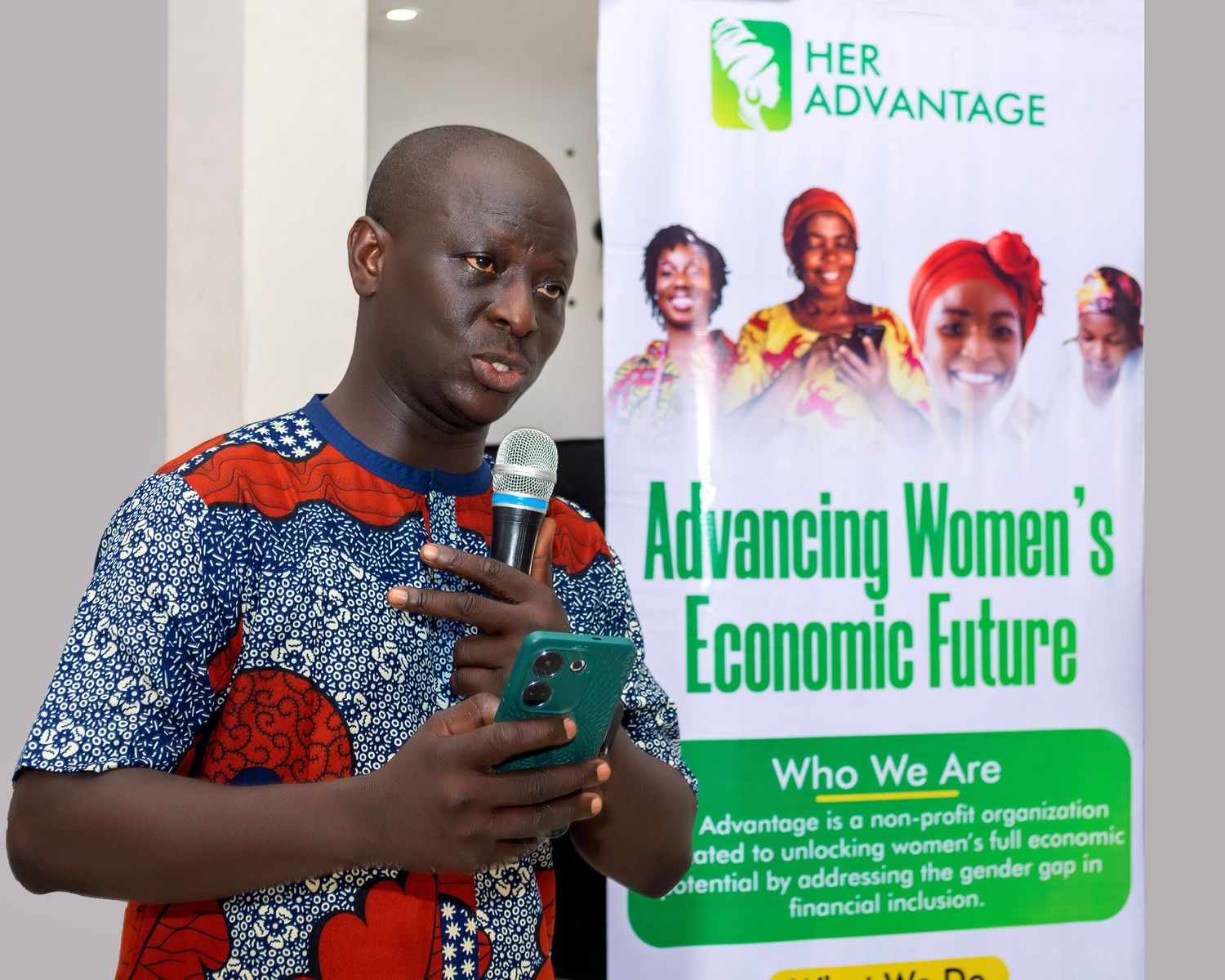 A speaker addressing the launch ceremony