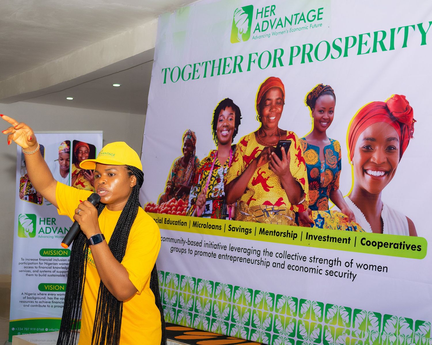 A facilitator leading a financial literacy session