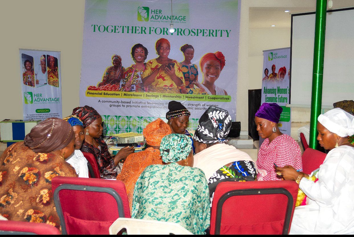Small-group business training in progress